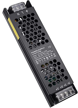 REYLAX LED Trafo 24V 150W, Flach Trafo 230V auf 24V 6.25A, LED Netzteil DC Niedervolttrafo, Konstantspannung Transformator Schaltnetzteil Treiber Adapter für Led Streifen, Lampen