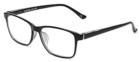 Foster Grant Unisex Payton Anti-fog Blue Light Readers Reading Glasses, Shiny Black Over Crystal Clear, 51 Mm US