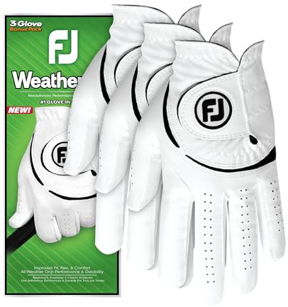 FootJoy WeatherSof - Guanti da golf da uomo, confezione da 3