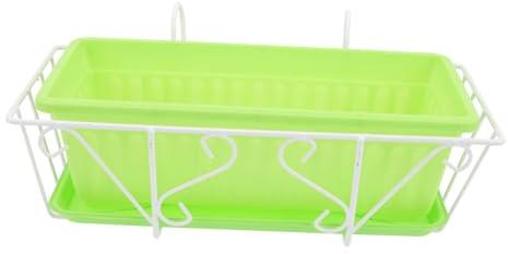 1 Set hängender Gemüsetopf, Zaun, Blumenständer, Balkongeländer, Pflanzgefäße, Laufstall, Balkon, hängender Pflanzgefäß, Fenster, Blumenkästen, Außentöpfe, Eisen, zum Öffnen des Fensters, Hängekorb (