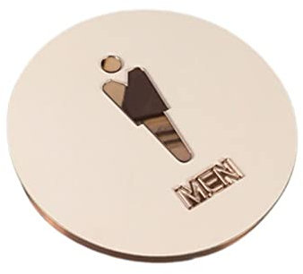 Acryl-WC-Symbol, Badezimmer-WC-Türschild für Hotel, Büro, Zuhause, Restaurant (Farbe: Design 1) (Design 2) (Design 1) (Design 3)