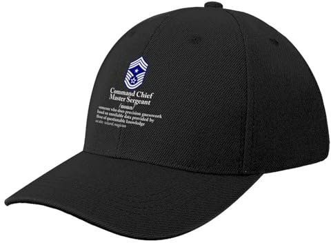 LXCUDXZ Gorra de Beisbol Gorra de béisbol de Regalo del Sargento Mayor Jefe del Comando de la Fuerza Aérea de EE. UU. Anime Sombrero de Hombre de Mujer Fiesta Regalo