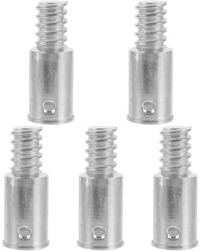 Healeved Broom Handle Threaded Tip End 5-Pack Screw Connector Adapter for Push Broom Mop Poles Household Commercial Cleaning Tools