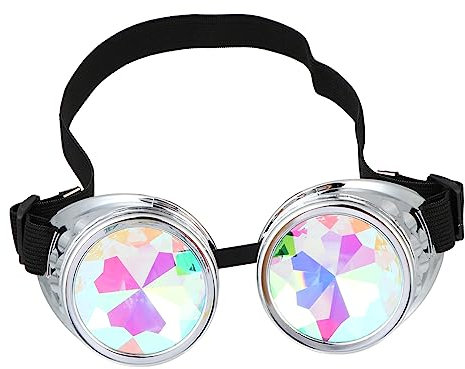 WATIIFUFU -brille Mit Regenbogenlinse Winddicht Und Tragbar Für Steampunk-rave-partys Cosplay Und Kostümzubehör Geeignet Für Junge Mädchen Und Erwachsene