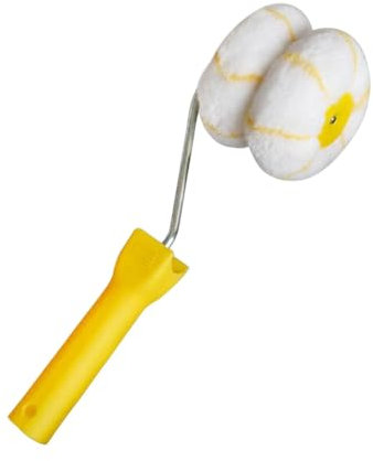 VOANZO Rullo per Pittura angolare, Set di pennelli per Rullo per Angoli da Parete e soffitto Professionale con Manicotto per Vernici a Base d'Acqua, a Base di Olio e Smalto