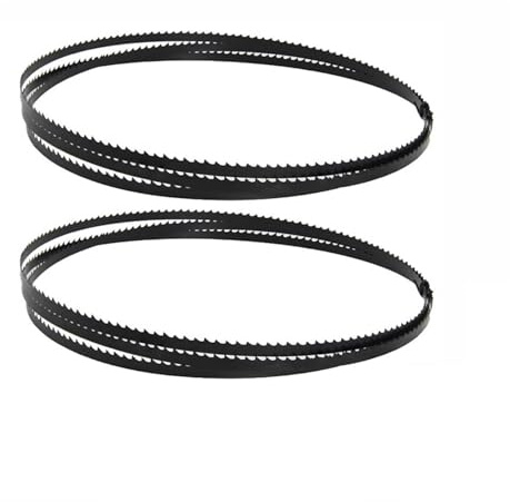 2 lame for seghe a nastro da 1/4 di pollice di larghezza, lama for seghe a nastro portatile da 10 TPI, lama for seghe a nastro for taglio di plastica for lavorazione del legno(56 1/8 x 1/4 inch)