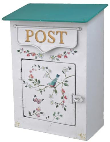 WANGCEPLSD Wandbriefkasten für Draußen, Briefkasten Im Vintage-Stil, Hausdekoration, Kleines Fassungsvermögen, Retro-Stil, 31x23x13cm