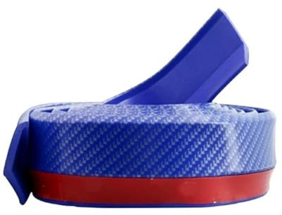 Faldón Lateral Parachoques Delanteros Coche Tiras Anticolisión Tira Goma De Fibra Carbono Parachoques Delantero Coche Protector Falda Labio De Coche Universal Extensión Faldón(Azul)