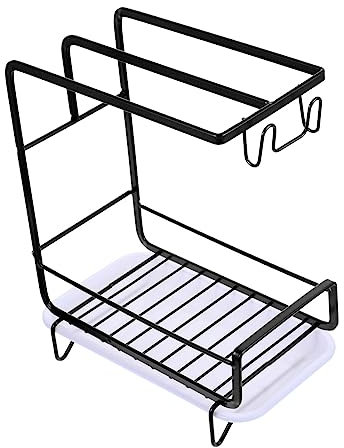 LIFKOME Soporte De Esponja De Cocina Organizador De Esponjas Desmontable Escurridor De Paños con Bandeja Extraíble