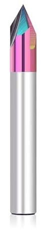 WZFC Fräser Hartmetall-Anfasfräser 3-Flöten-Fräser Gravurbit Für Aluminium-Kupfer-CNC-Schaftfräser,6mm,90 Grad