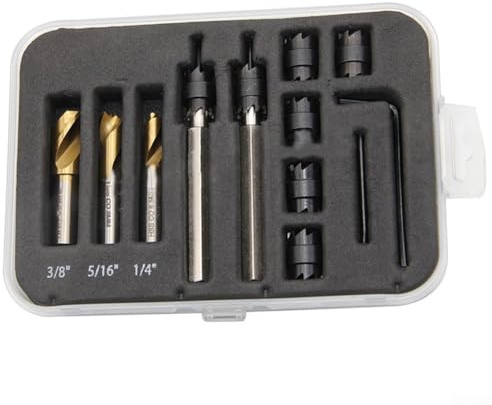 URPIZY Juego de brocas para soldar HSS de 13 piezas, con tamaños de 6,5 mm, 8 mm, 10 mm, para acero, aleaciones de hierro fundido