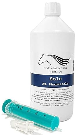 Medizintechnik Hartwig Sole 2%, 1L Inhalation Solution for Animals, Pharmasole for Respiratory Diseases