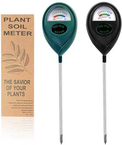 Pack of 2 Soil Moisture Meter, Hygrometer for Garden & Indoor & Outdoor Soil Moisture Meter, Soil Tester, No Batteries Required with Free Plant Watering Instructions