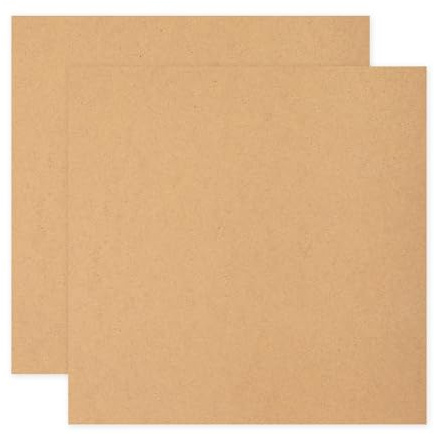 QUARKZMAN Tablero De MDF Para Manualidades 1/12(2mm) De Grosor Fibra De Madera De Densidad Media Sin Acabar Para Proyectos DIY Clases De Arte Carpintería Pintura (4 x 4 Pulg 2Pcs)