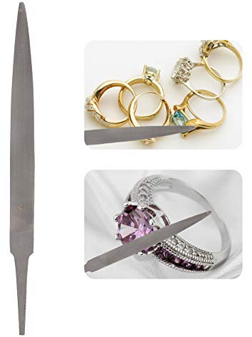 Haofy Lima Profesional de Joyería de Metal con Ergonómico, Material de Alta Dureza, para Joyeros y Artesanos, Herramienta de Pulido y Acabado (lima media caña)