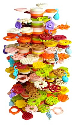 Générique Jeu d'Empilage - Cent Cinquante Deux Éléments pour Construire Un Arbre | Jeu Éducatif Et Empilables,pour Maternelle Et Cadeau d'anniversaire