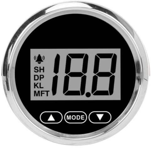 Wudhgslc Marine Digital Depth Sounders-Waterproof Depth Sounders with Adjustable High and Low Water Level Alert