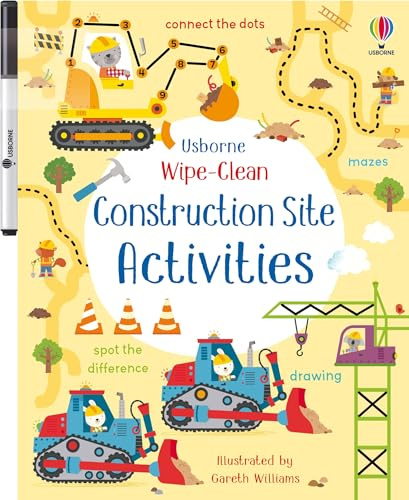 Wipe-Clean Construction Site Activities: A Fun Activity Book About Counting and Building for Children (Ages 3-5) (Wipe-clean Activities)