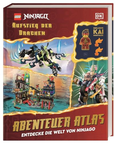 LEGO® NINJAGO® Aufstieg der Drachen Abenteuer Atlas: Entdecke die Welt von Ninjago. Inklusive Kai Minifigur! Für Kinder ab 6 Jahren