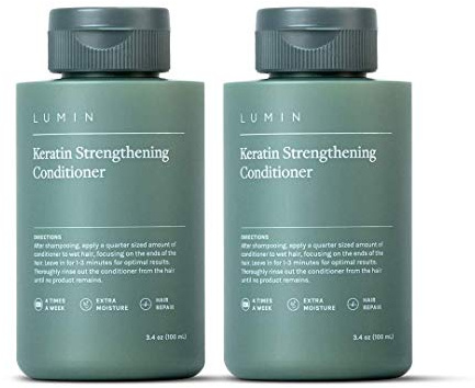 Herren Keratin Stärkender Conditioner (2er-Pack): Rehydriert und stärkt trockenes, geschädigtes Haar | Formuliert mit Jojobaöl zur Verbesserung der Gesundheit von Haar und Kopfhaut | von Lumin