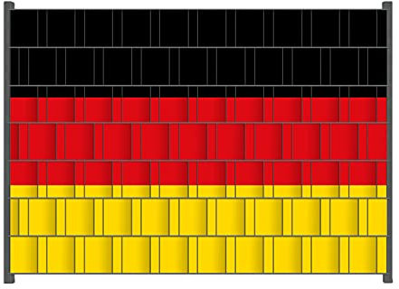 Wallario Zaun Sichtschutz Windschutz für EIN- und Doppelstabmattenzäune in der Größe Breite 2,00m x Höhe 1,40m, Motiv: Deutsche Flagge