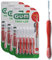 GUM TRAV-LER cepillos interdentales | mango flexible | higiene eficaz entre los dientes y eliminación de la placa | 0.8mm, ISO 1 | Tamaño S | Paquete de 3x6