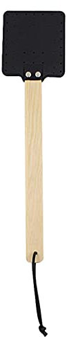 GIMOCOOL Tapetteà Mouche Cuir, Moustiques Slap avec Manche en Bois,Manche Durable, Tapette À Mouches Robuste, Facile À Utiliser des Tapettes À Mouches Robustes,pour Les Mouches Et Les Insectes