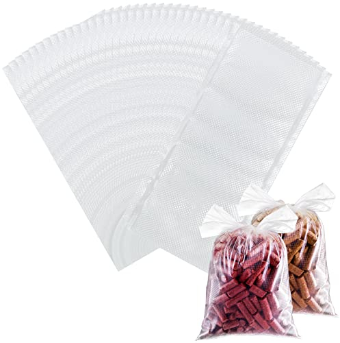 Realure 100 Stück PVA Beutel Angeln, PVA Beutelen Karpfenangeln, Schnell Auflösende PVA Bags für Boilies Karpfen, Futter, Dosenmais, Fischmehl, Pellets Angeln, Feederfischen (50×100mm)