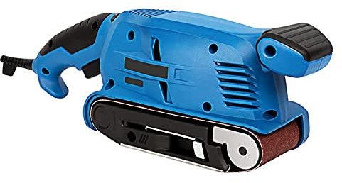 JORAsa Ponceuse à Bande, Ponceuse à Bande 600 W, Bande 75 x 457 mm, Vitesse réglable 360-560 TR/Min, aspirateur intégré, Ponceuse à Bande et Ponceuse d'établi 2 en 1