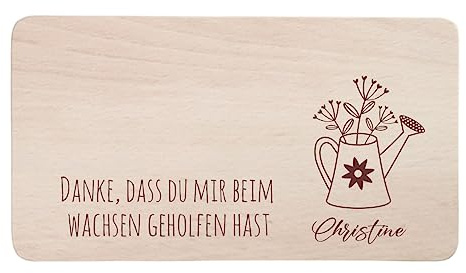 minimutz Holzbrettchen mit individueller Gravur | Für Erzieher-in Mama Oma und Name personalisiert | Geschenk Dankeschön Abschluss Kita Kindergarten Geburtstag Muttertag
