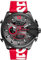 Diesel Herrenuhr Mega Chief LCD Uhrwerk 51 mm Gehäusegröße mit einem Lederarmband DZ4647