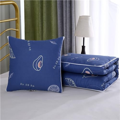 Hixingo Manta de Viaje y Cojin 2 en 1, Manta de Cojín de Viaje, Manta de Avión, Manta de Peluche y Almohada en Uno para Coche, Oficina, Siesta (120 * 150cm,Palta)