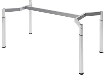 boho office® Konferenztisch Schreibtisch Gestell höhenverstellbar | Weiß, 160x80 - verstellbar 68-82 cm, rutschfeste Bodengleiter, einfache Montage