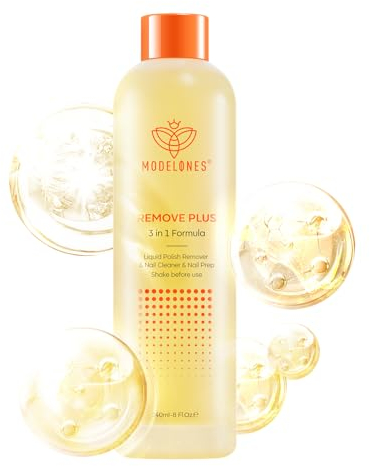 Modelones Sgrassatore Unghie Limone Osmanthus 240 ml 1 PCS, Cleaner Unghie Sgrassatore per Gel, Smalto Semipermanente, Cleaner per Smalto Semipermanente con Olio di Jojoba