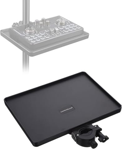 QLEUIFT 1 pcs Soporte de micrófono para música, soporte de música, soporte de música, soporte de música, soporte de bandeja de micrófono, soporte de bandeja de accesorios, micrófono