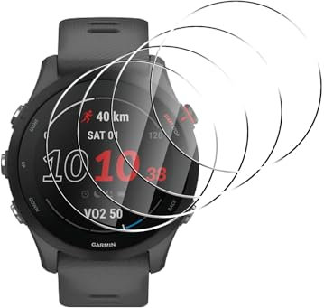 Anoowkoa Paquete de 4 protectores de pantalla para Garmin Forerunner 255/255 Music 46mm Premium Vidrio Templado Film Guard Cover-Genuine Super Easy Installation