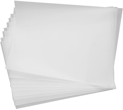 50 Blatt A4 Schablonenpapier - Blanko Durchscheinende Schablonen Blätter für DIY Bastelprojekte | A4 Vorlagen zum Malen, Quilten & mehr | Wiederverwendbare Kunststoffschablonen zum Basteln