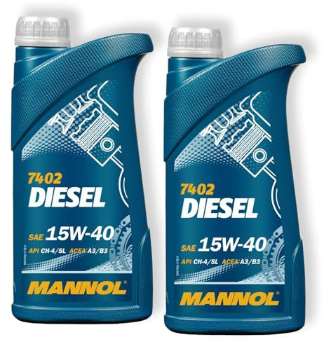2x 1L Mannol Diesel 15W-40 Motoröl passend für ACEA A3/B4 VW 505.00 501.01 MB 229.1