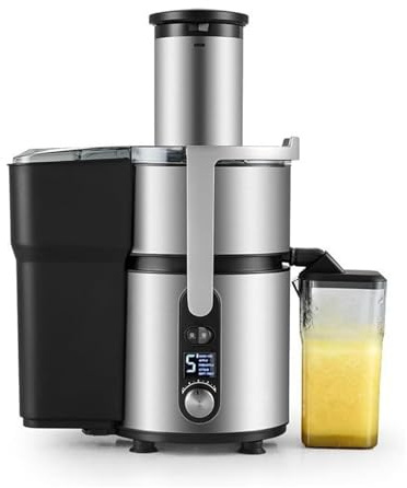 Máquina exprimidora rápida, máquinas exprimidoras industriales, exprimidor de acero inoxidable, extractor centrífugo, separación de residuos de jugo, ajuste de 5 velocidades, para tiendas de bebidas