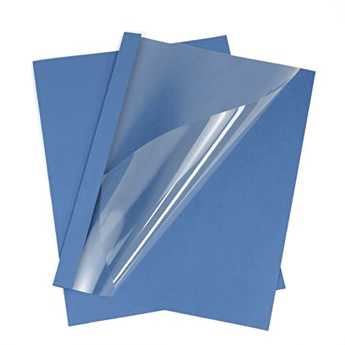 RAYSOONER Thermal Binding Covers, 120 Sheets, 15 mm, A4, Blue, Pack of 25