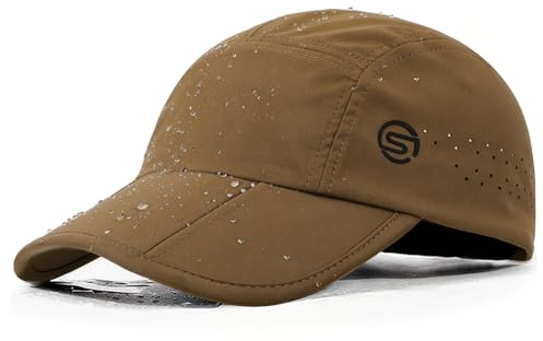 AYPOW Plegable Gorra de Béisbol para Resistente al Agua Sombrero de Sol, Sombreros Verano Transpirable Secado Rápido Gorra de Golf Hombre Mujer, Protección Solar Ajustable Sombrero de Béisbol