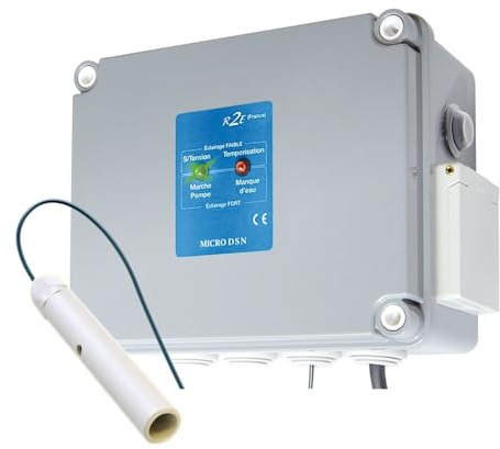 SPID'O - Coffret de Protection Manque d'Eau pour Pompe Immergée - Monophasée 230 V - Sécurité Marche à Sec - Système à Électrode