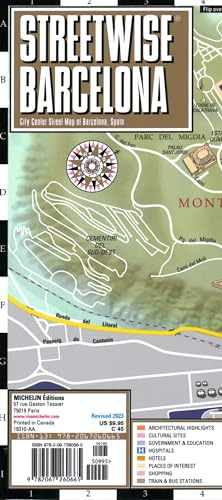 Streetwise Barcelona Map: City Center Street Map of Barcelona, Spain (Michelin Streetwise Maps)