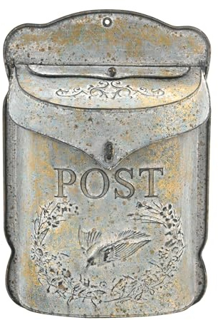 Z² BellaDecor Vintage Wall Mount Mailboxes for Outside House Decor, Gray