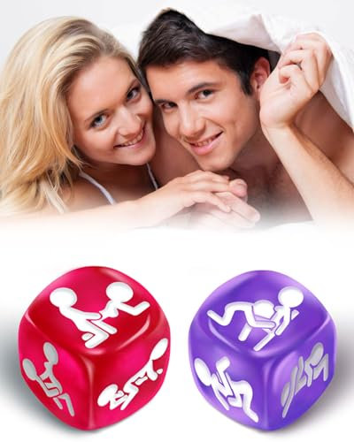 TPZORJX Juego de dados de 2 piezas, posiciones sexuales para parejas, dados eróticos, posiciones sexuales, libro de texto para parejas, juego de dados, juego de humor, pareja de juegos de fiesta