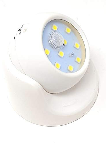 ValmoniSport Veilleuse LED avec détecteur de mouvement complet 360 ° pour intérieur et extérieur Allumage Arrêt automatique Détecteur éclairage nocturne Lampe de poche Blanc