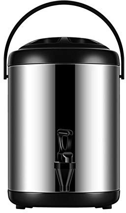 Heißwasserspender Getränkespender mit Zapfhahn, 8L/10L, Glühweintopf Thermobehälter Glühweinkocher Thermoskanne Wasserkocher Teekocher Teeautomat Teemaschine Edelstahl für Alle Kaffeeliebhaber