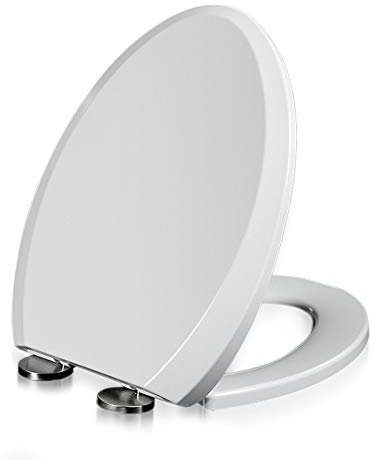 XQHD Tavoletta WC Soft Close, Coperchio del Water Copriwater con Chiusura Ammortizzata Plastica Termoindurente Sedile WC Ideale per Bagno,V Shape