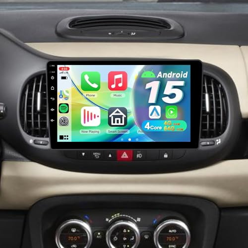 ACAVICA Autoradio Android 15 per Fiat 500L 2012-2017 - Schermo Touch 10,1 1280x800, Wireless CarPlay Android Auto, Navigatore GPS, FM, Bluetooth 5.4, WiFi 6.0 - Stereo Auto con Controllo Volante