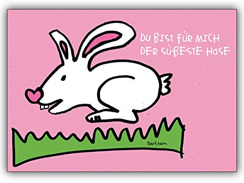 10 Osterkarten: Osterhasen karte nicht nur zum Osterfest: Du bist für mich der süßeste Hase • hübsche hochwertige Grusskarten Set mit Umschlägen zu vielen Anlässen